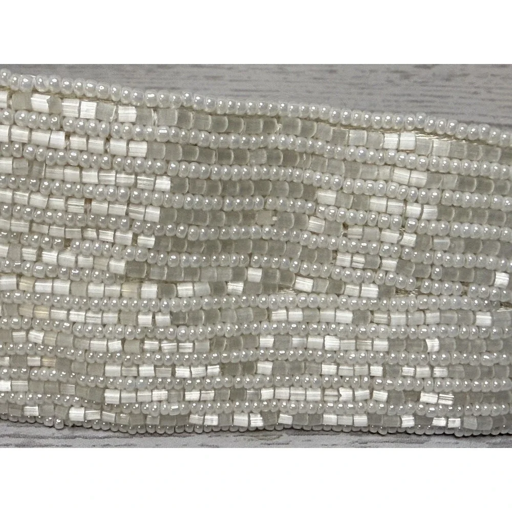 1980s Vintage Handmade Milor Beaded White 3